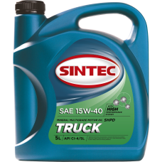 Масло Sintec TRUCK SAE 15W-40 API CI-4/SL канистра 5л/Motor oil 5l can